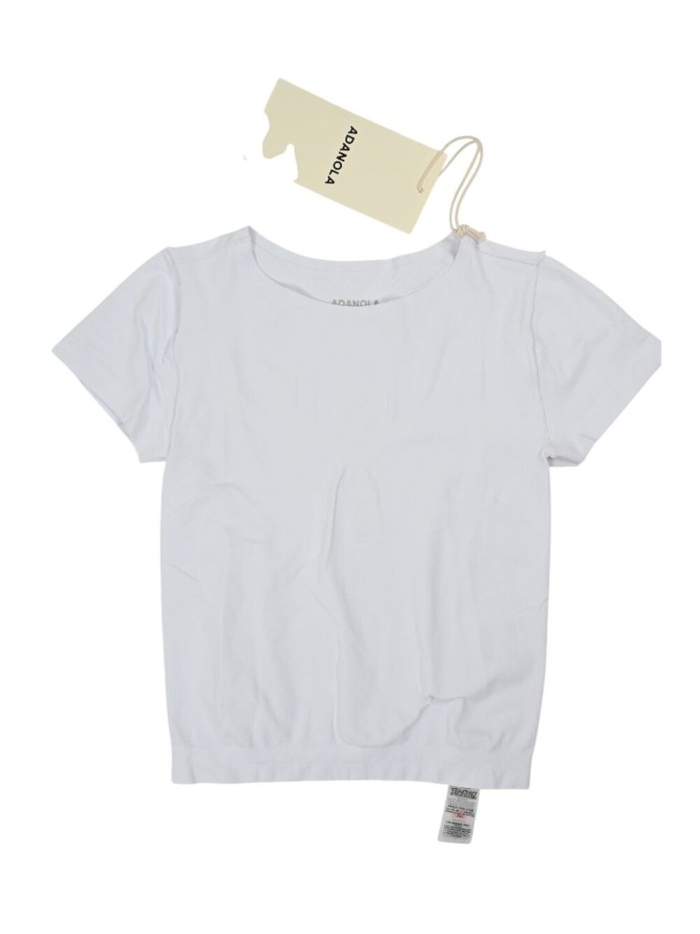 Adanola Seamless Short Sleeve Top in White